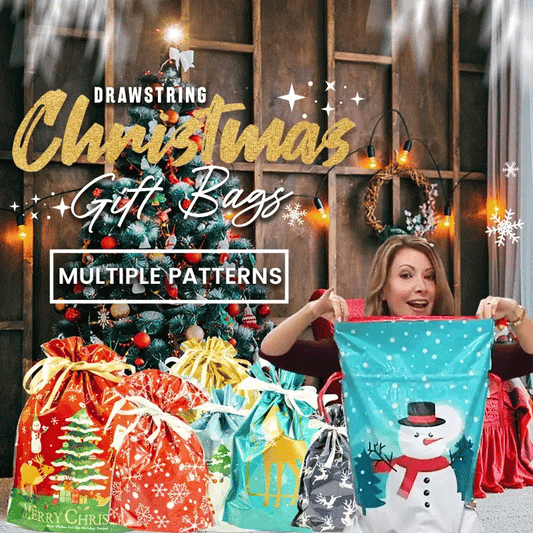 🎅🎁 -49%! Készülj a karácsonyra! Zsinórral zárható karácsonyi ajándékzacskók – Biológiailag lebomló 🎄✨
