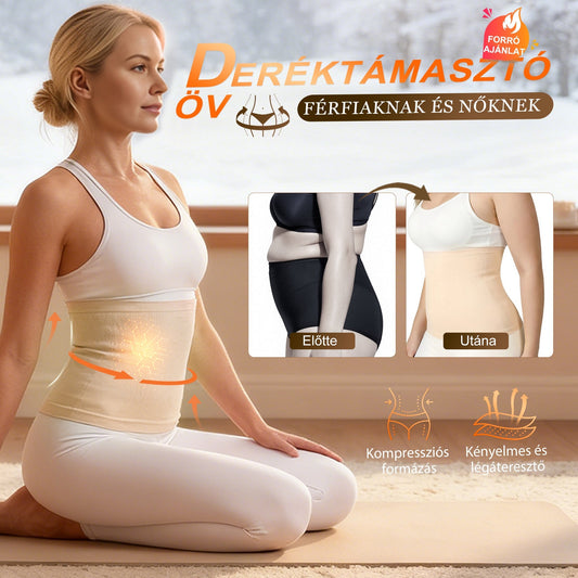 🩺 Ortopédiai derék- és hátműtámasztó | Erősített merevítőkkel, ideális sportoláshoz és mindennapi viseléshez