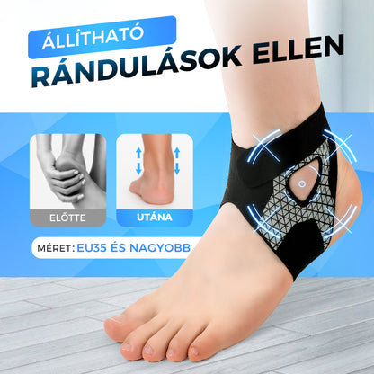 🦶 Állítható rugalmas bokapánt | Sport- és sérülések utáni stabilizáláshoz – univerzális méret, kompressziós hatás 💪