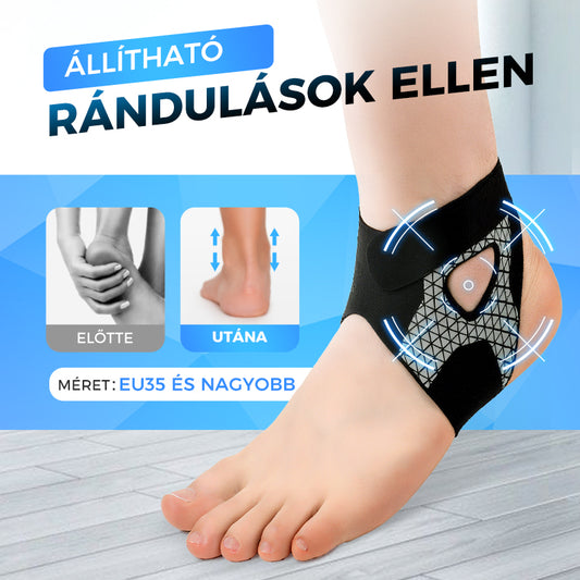 🦶 Állítható rugalmas bokapánt | Sport- és sérülések utáni stabilizáláshoz – univerzális méret, kompressziós hatás 💪