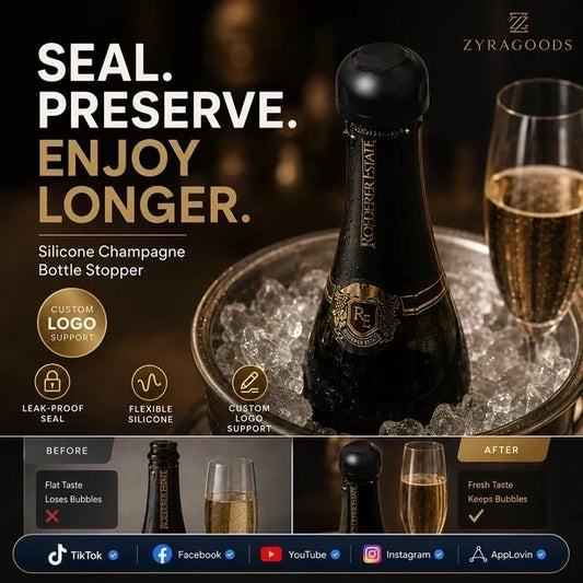 🍾 Szilikon tömítésű dugók borhoz, sörhöz és pezsgőhöz – Frissen tartja az italokat ✨