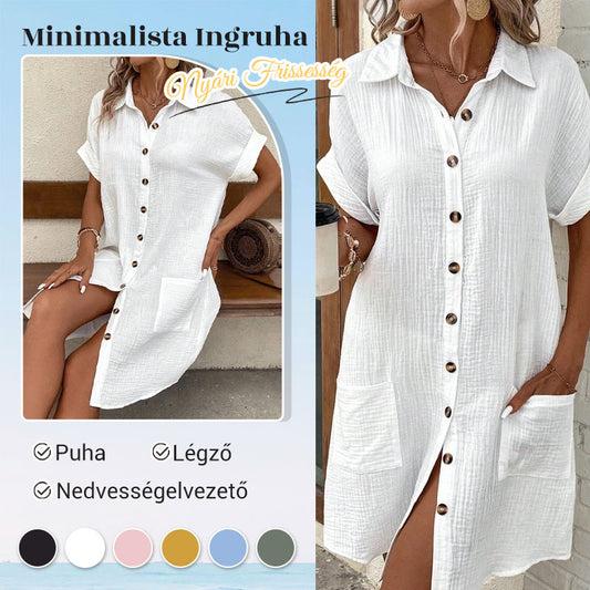 🔥👗Nyári ruha rövid ujjakkal és v-nyakkal