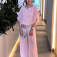 🌸2025 Elegáns kétrészes Colorblock készlet flitterekkel