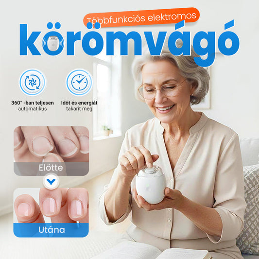 💅 Precíz elektromos körömreszelő | Kíméletes kezelés, minden korosztály számára