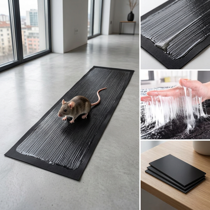 💥 Egyrétegű szőtt nagyerejű, környezetbarát rágcsálóragasztó pad 🐭🌿 | Erős tapadás, nem mérgező – biztonságos gyerekek és háziállatok mellett 🏡✨