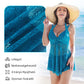 🌞 S-3XL 🩱 Csipkés, V-nyakú, egyrészes fürdőruha szett rövidnadrággal ⛱️