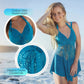 🌞 S-3XL 🩱 Csipkés, V-nyakú, egyrészes fürdőruha szett rövidnadrággal ⛱️