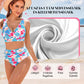 🌼👙 Női divatos, szexi, nyomtatott fürdőruha 3 darabos szett
