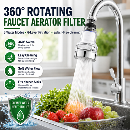 🚰 Save 50%! 💧 360° Faucet Filter – 6‑layer, 3 modes & splash‑free ✨