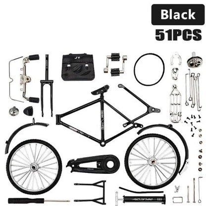 🚲 DIY kerékpármodell készlet  | Fém, 1:10 méretarány, retro design, ajándéknak – Utánvét 🎯