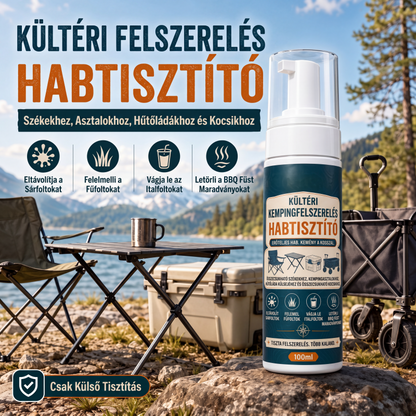 🏕️ Outdoor Camp Gear Foam Cleaner – Tisztítóhab felszerelésekhez, mikroszálas törlővel – Utánvét ✨