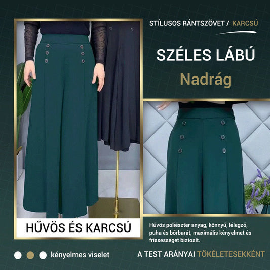 🔥Hűvös és elegáns, elegáns, széles szárú, rakott nadrág