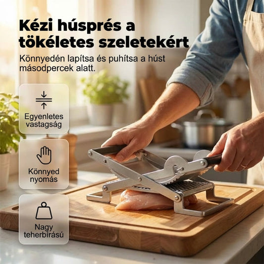 🔥 Professzionális húsnyomó – tartós kivitel | Burgerekhez, fasírtokhoz, nem tapad – Utánvét 💪