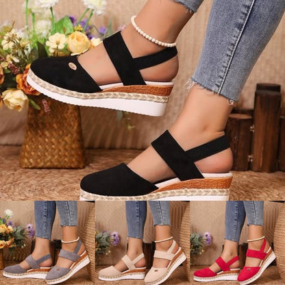 【EU 36-43】👡Zárt orrú, csipkés, alacsony sarkú szandálok✨