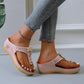👡 Női bőr szandál ék alakú sarokkal 💕 |  stabil sarokmagasság, puha talpbetét – elegáns és kényelmes egész napra ☀️✨
