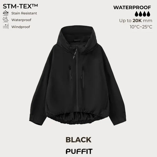📢 40% OFF! Wide-Brim Hood – Rövid oversized esőkabát, buborékszegély, állítható mandzsetta – Utánvét ✨