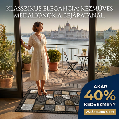 🔥 Geometriai kőmintás 2D nyomtatott szőnyeg | Csúszásmentes, mosható – Utánvét 🌿✨