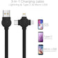 🔥3 az 1-ben (Micro USB+Type-C+Lightning) adatkábel telefonállvány⚡⚡