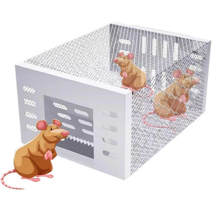 🐭🚫 Nagy Kapacitású Automatikus Egércsapda - Kifejezetten Tervezve, Nincs Menekvés! 🛡️🔒 | Emberi és biztonságos megoldás rágcsálók ellen