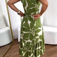 🏖️Női alkalmi Resort Print Ruched tunika ruha