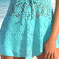 🌞 S-3XL 🩱 Csipkés, V-nyakú, egyrészes fürdőruha szett rövidnadrággal ⛱️