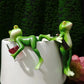 🐸Miniatűr béka figurák növényi dekorációk