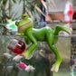 🐸Miniatűr béka figurák növényi dekorációk