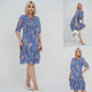 🔥👗Elegáns sifon hosszú pliszírozott ruha rövid ujjakkal