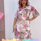 【S-4XL】🌺Rózsaszín rózsa réteges fodros ruha