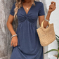 【S-2XL】👗Női rövid ujjú ruha V-nyakú nyakkivágással🔥🔥🔥
