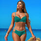 👙 Női színkontrasztos szexi Push-Up & Cut-Out 2 darabos fürdőruha | Merész kivágások, dúsító hatás – figyelemfelkeltő nyári darab ☀️🔥