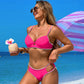 👙 Női színkontrasztos szexi Push-Up & Cut-Out 2 darabos fürdőruha | Merész kivágások, dúsító hatás – figyelemfelkeltő nyári darab ☀️🔥