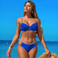 👙 Női színkontrasztos szexi Push-Up & Cut-Out 2 darabos fürdőruha | Merész kivágások, dúsító hatás – figyelemfelkeltő nyári darab ☀️🔥