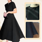 💖 Női egyszínű elegáns egyszínű rövid ujjú Maxi ruhák