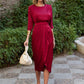 【S-4XL】👗Magasított derekú egyszínű ruha🥰