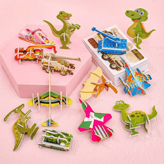 🦗 DIY rajzfilm 3D összerakós puzzle – 25 db/készlet | Kreatív, fejlesztő játék – Utánvét 🧩✨