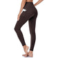 Magas Derékú Fenékemelő Hasformáló Tréning Leggings Oldalsó Zsebbel