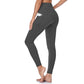 Magas Derékú Fenékemelő Hasformáló Tréning Leggings Oldalsó Zsebbel