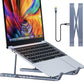 💻🖥️ USB-C dokkoló & laptop állvány szett – 4K HDMI, többportos, ergonomikus | 2 az 1-ben: magasító állvány + 10 portos hub – tökéletes otthoni irodába 🏠✨