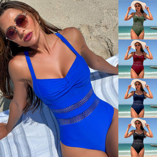 🌞🏖️ Női egyrészes fürdőruha hálós részletekkel 👙🏝️