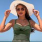 🌞🏖️ Női egyrészes fürdőruha hálós részletekkel 👙🏝️