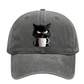 🐾✅ Cuki fekete macskás sapka – vintage baseball | Raktáron, uniszex – Utánvét 📦