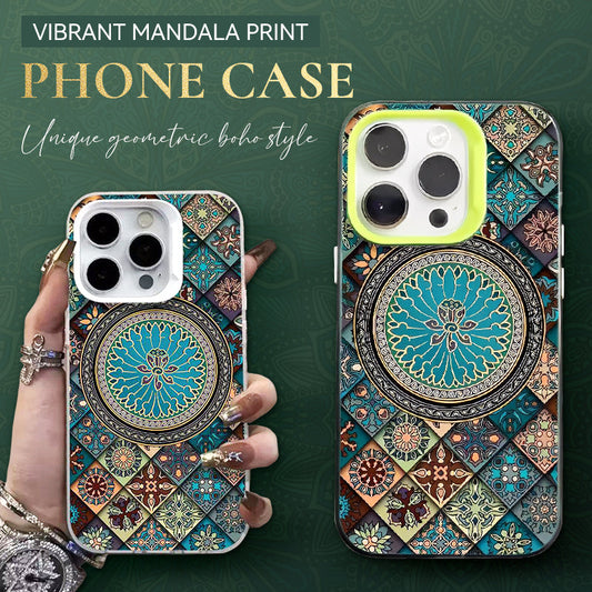 Élénk mandala mintás telefon tok