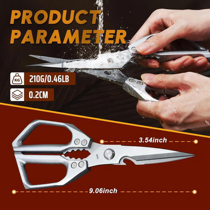 ✂️ Univerzális konyhai olló – Rozsdamentes acél, sokoldalú konyhai eszköz 🍗🍴