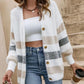 🌼 (S-XL) 😍 Női Laza Hosszú Ujjú Kötött Kardigán