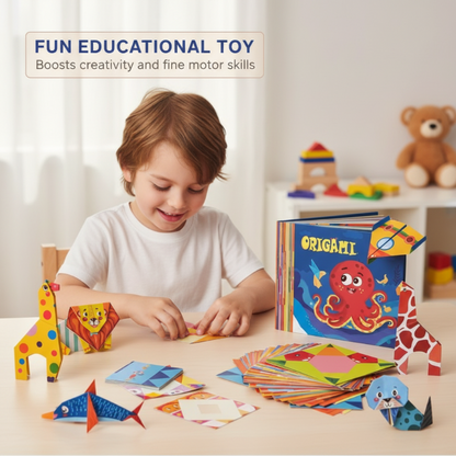🚀 Indítsa el gyermeke kreativitását! 🧠 Szórakoztató Origami Készlet – Fejleszti a finommotorikát és a térszemléletet!