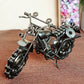 🛠️ Kovácsolt Vas Motorkerékpár Szobor | Kézműves Művészeti Dísztárgy