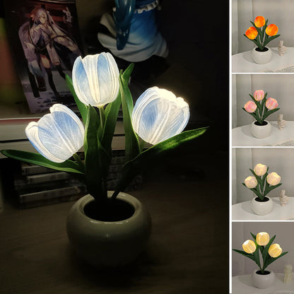 🔥 LED Tulip Night Light Flower asztali lámpa 🌷✨ | Romantikus hangulatvilágítás hálószobához és nappalihoz
