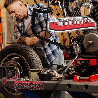 🛠️🧲 Precíziós mágneses dugókulcs-tartó készlet | Erős mágnesek – biztonságos tárolás méretes dugókulcsokhoz