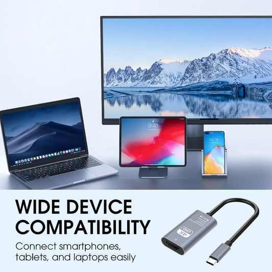 ⚡ 4K USB-C to HDMI adapter | Plug & Play, gyors adatátvitel és hang szinkronizálás